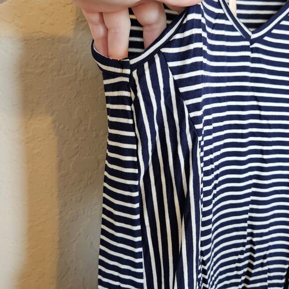 Modcloth In Every Direction Knit Tank Top Navy White Striped Women's Size XXS - Picture 5 of 9